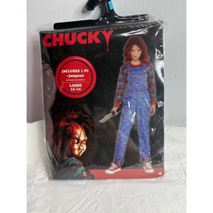 Chucky Child Costume Jumpsuit Good Guys Character Halloween Large 12 14